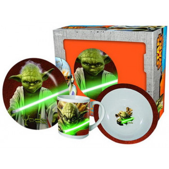 Star Wars Frokost satt i porselen med motiver av Yoda